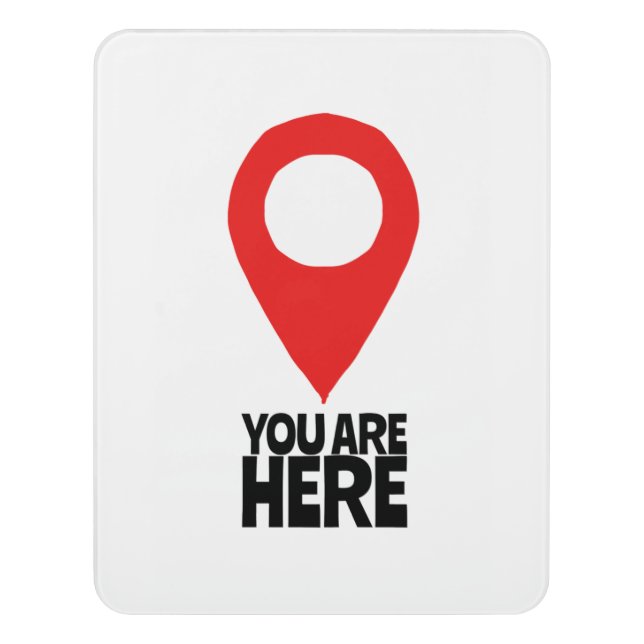 You are here door sign (Contemporary Vert)