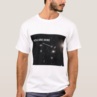 You are here galaxy cluster t-shirt