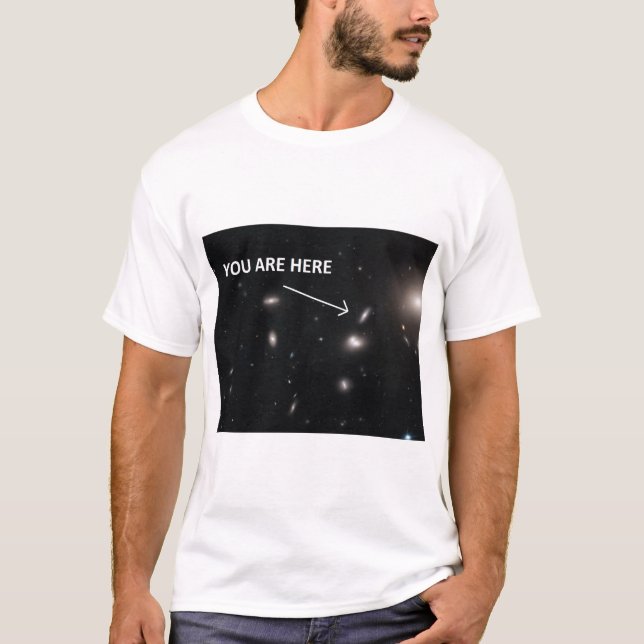 You are here galaxy cluster t-shirt (Front)