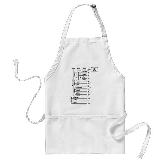 You Are Here (Geological Age Earth's History) Adult Apron (Front)