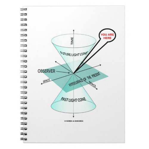 You Are Here Light Cone Space Time Physics Notebook