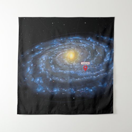 You are here Milky Way map Tapestry