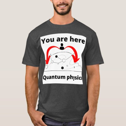 You are here Quantum physics  T_Shirt