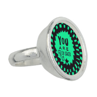 You Are Here Ring (mint)