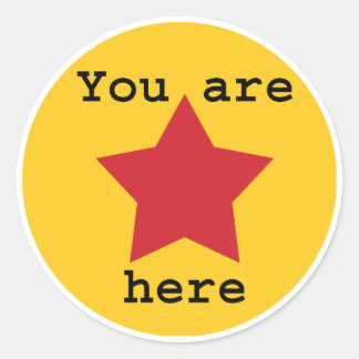 You are here stickers