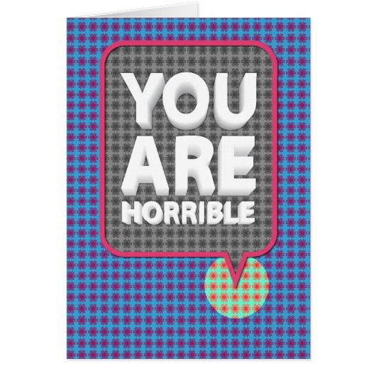 You Are Horrible Cards (Front)