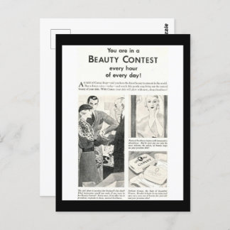 You Are in a Beauty Contest Every Day Retro Ad Postcard