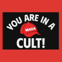 You Are In A Cult! | Bold Political Yard Sign