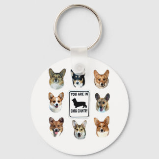 You Are In Corgi Country Keychain