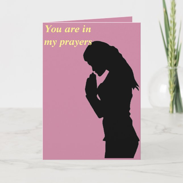 You are in my prayers card (Front)