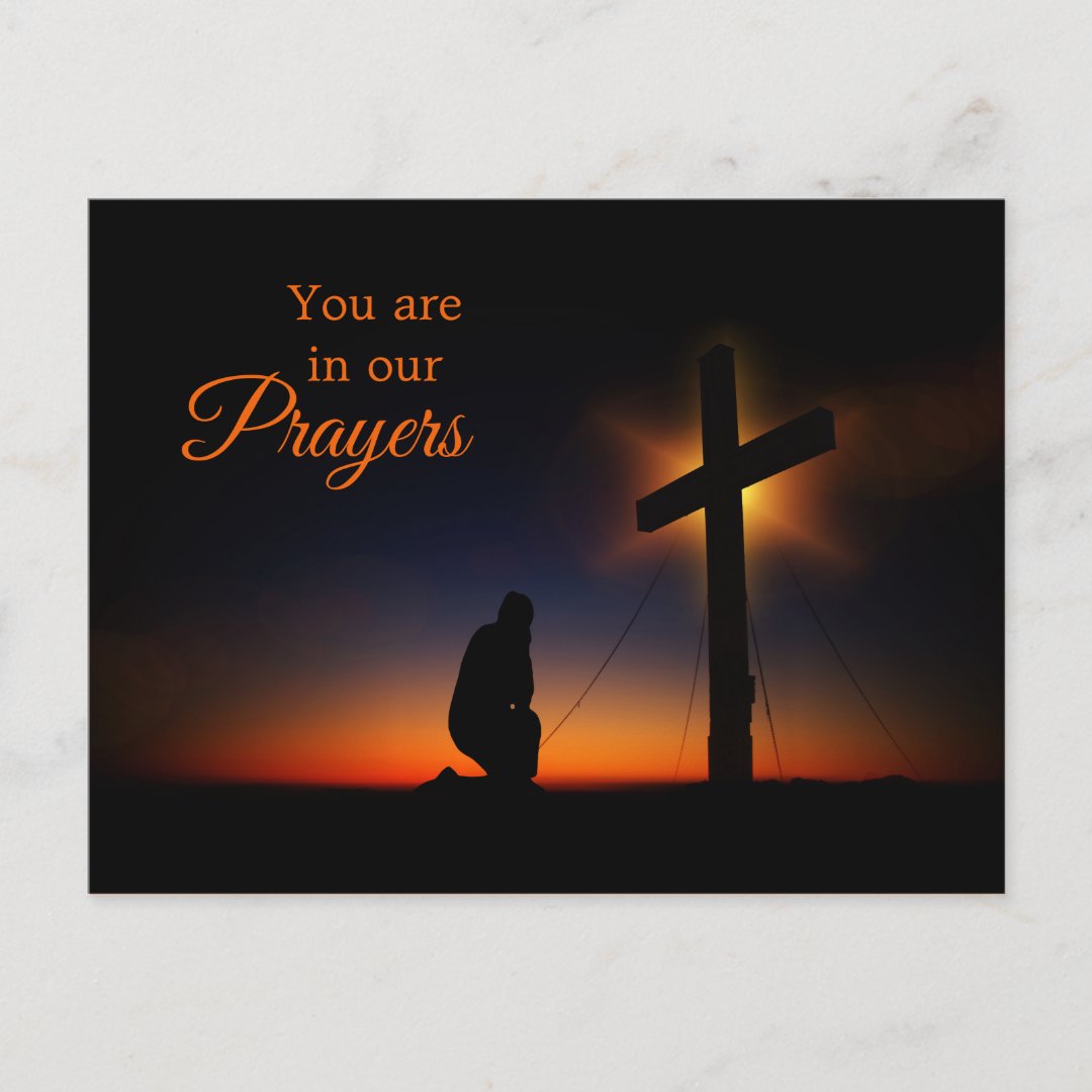 You Are In Our Prayers Church Congregation Postcard | Zazzle