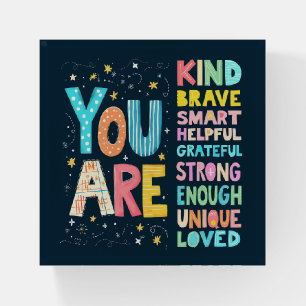 You Are Inspirational Quote Positive Typography  Paperweight