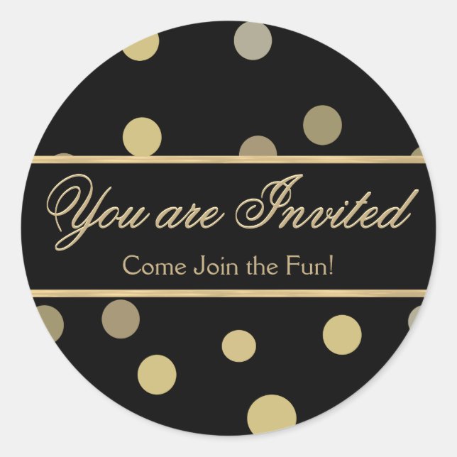 You Are Invited Classic Round Sticker (Front)