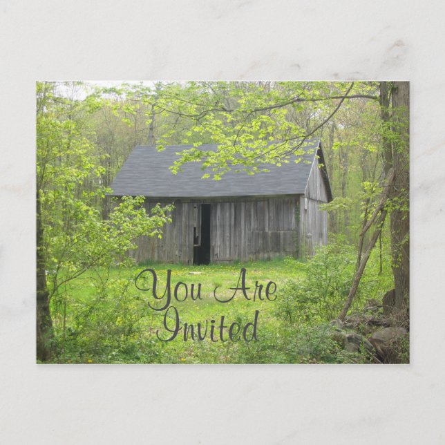 You Are Invited Country Barn Invitation Postcard (Front)