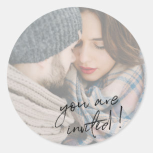 You are Invited Holiday Photo Sticker