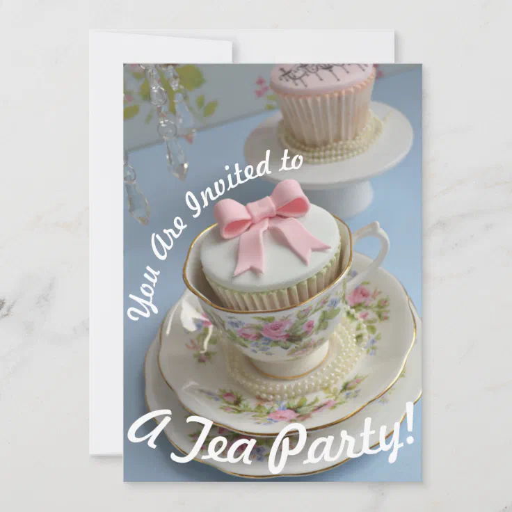 You Are Invited Tea Party Invitation | Zazzle