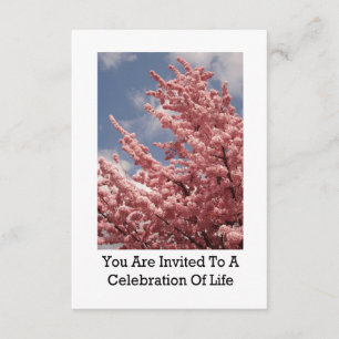 You Are Invited To A Celebration Of Life Cherry Tr Invitation