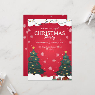 You Are Invited To Christmas Party Invitation