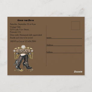 You are invited to my Steampunk reunion party Postcard