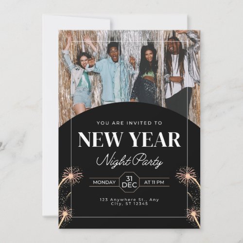 You Are Invited to New year Night Party  Invitation