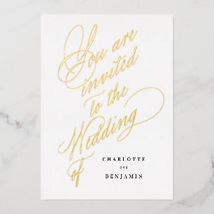 You Are Invited To Our Wedding Foil Invitation