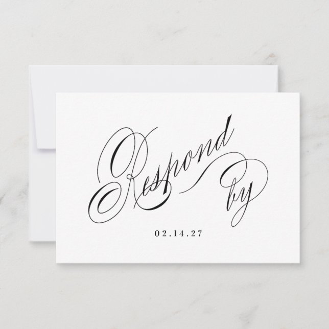 You Are Invited To Our Wedding Response Card (Front)