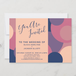 You Are Invited to the Wedding Colorful Circles Invitation