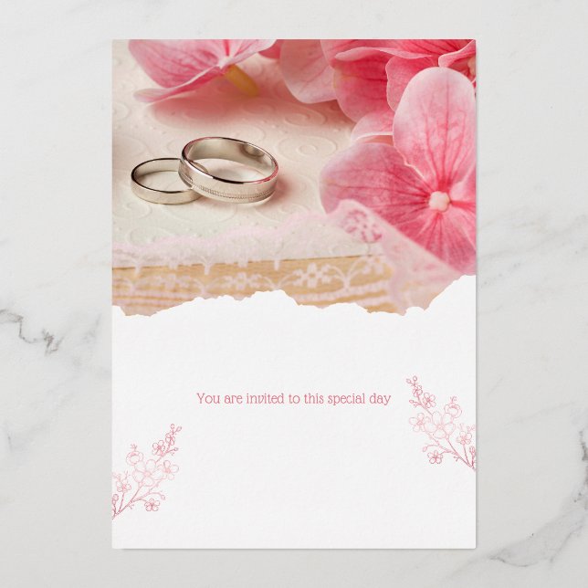 You are invited to this special day foil invitation (Front)