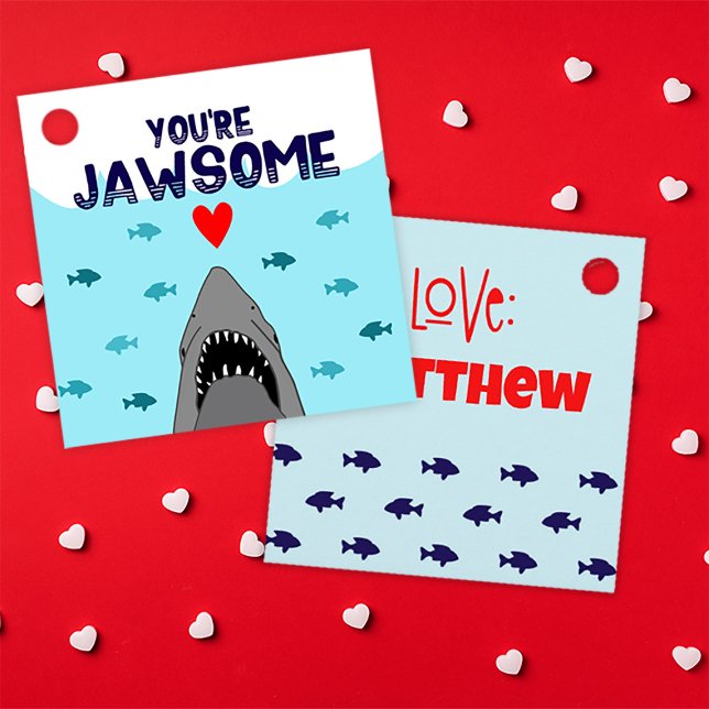 You Are Jawsome Shark Valentine Gift Tag (Creator Uploaded)