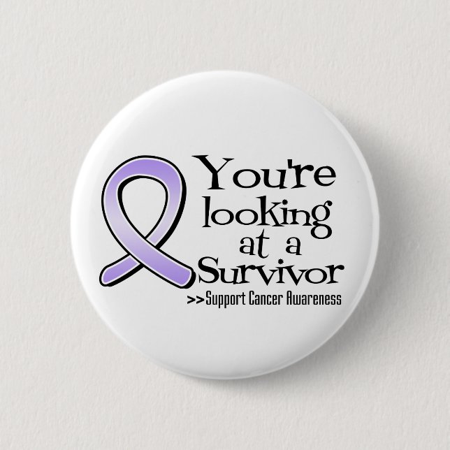 You are Looking at a Cancer Survivor Pinback Button (Front)