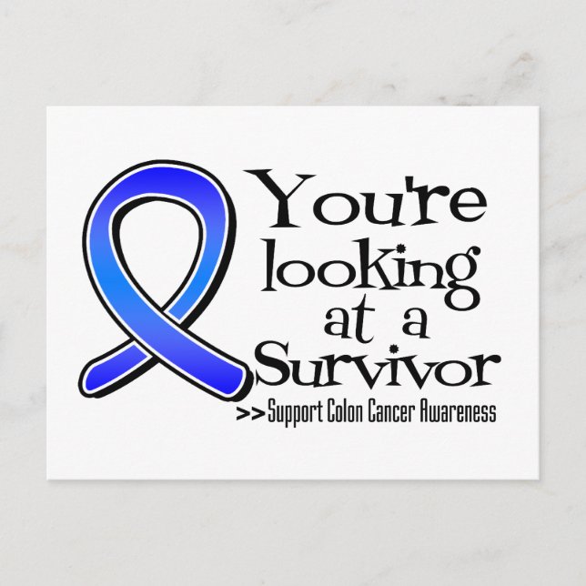 You are Looking at a Colon Cancer Survivor Postcard (Front)