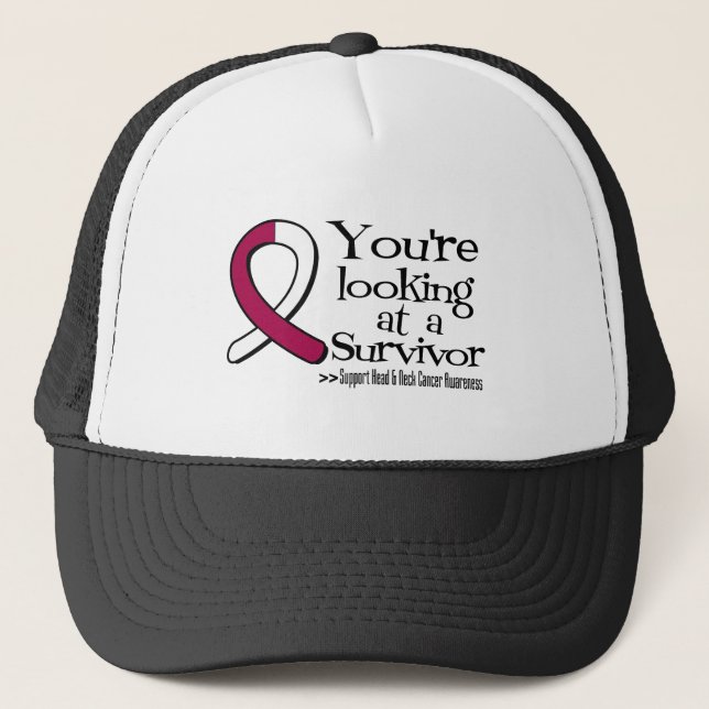 You are Looking at a Head Neck Cancer Survivor Trucker Hat (Front)