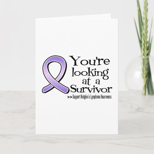 You are Looking at a Hodgkins Lymphoma Survivor Card (Front)