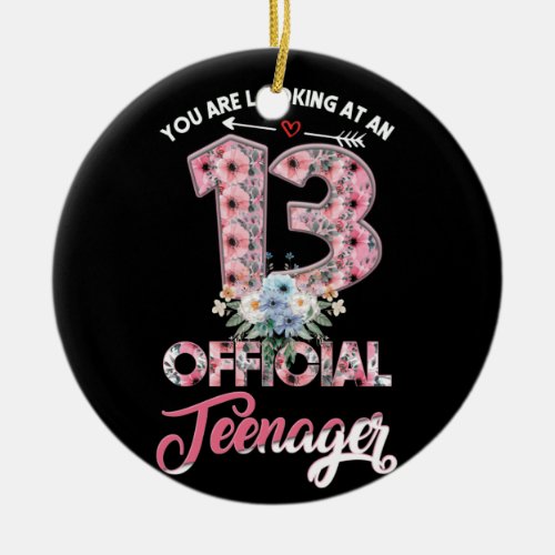 You Are Looking At An 13 Official Teenager Floral Ceramic Ornament