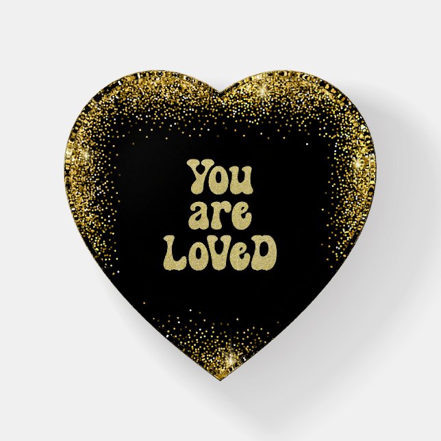 You are Loved Affirmation Reminder Paperweight (Front)