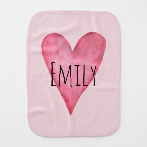 You are Loved Baby Girls Cute Watercolor Hearts Baby Burp Cloth