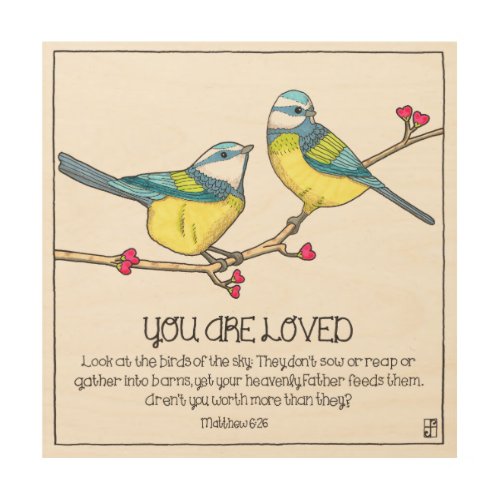 You Are Loved Birds Wood Wall Decor