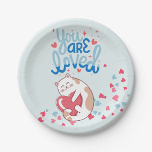You Are Loved Cats Paper Plates