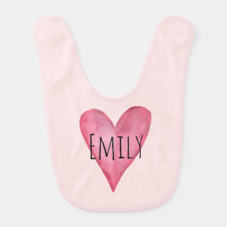 You Are Loved Customizable Heart Girl's Bib