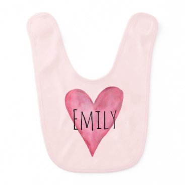 You Are Loved Customizable Heart Girl's Bib