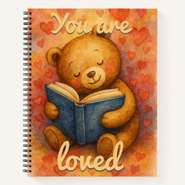 You Are Loved – Cute Bear Reading Notebook (Front)