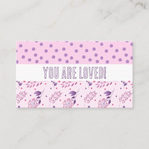 You Are Loved Floral Valentines Day Enclosure Card