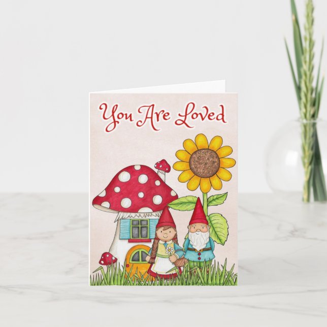 You Are Loved Gnome Card (Front)