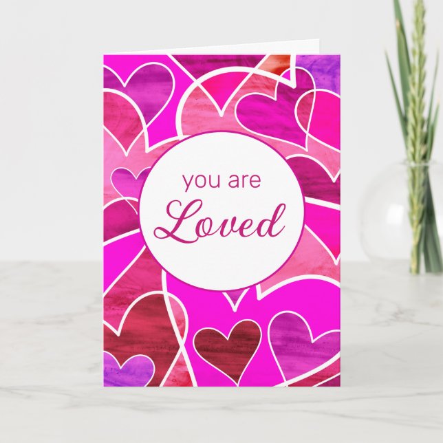 You Are Loved Happy Valentines Day Card (Front)
