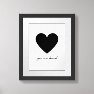 You Are Loved Heart Framed Art