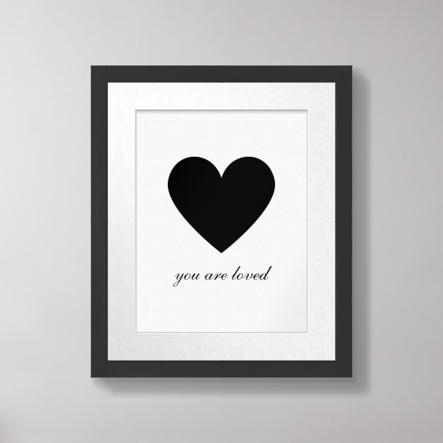 You Are Loved Heart Framed Art (Framed Front)