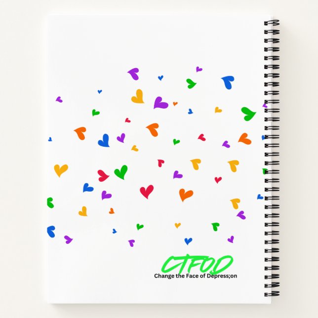 “You Are Loved” Journal – Rainbow Daisy Graffiti  (Back)