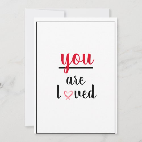  You Are Loved Kind Gesture Of Appreciation Thank You Card