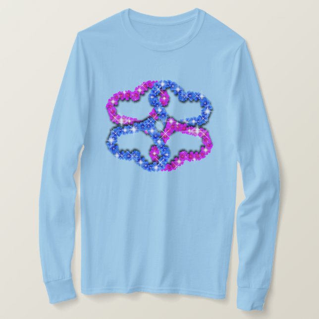 You Are Loved Ladies Hearts Long Sleeve T-Shirt (Design Front)