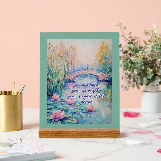 You Are Loved Monet Inspired Acrylic Sign (Wedding)